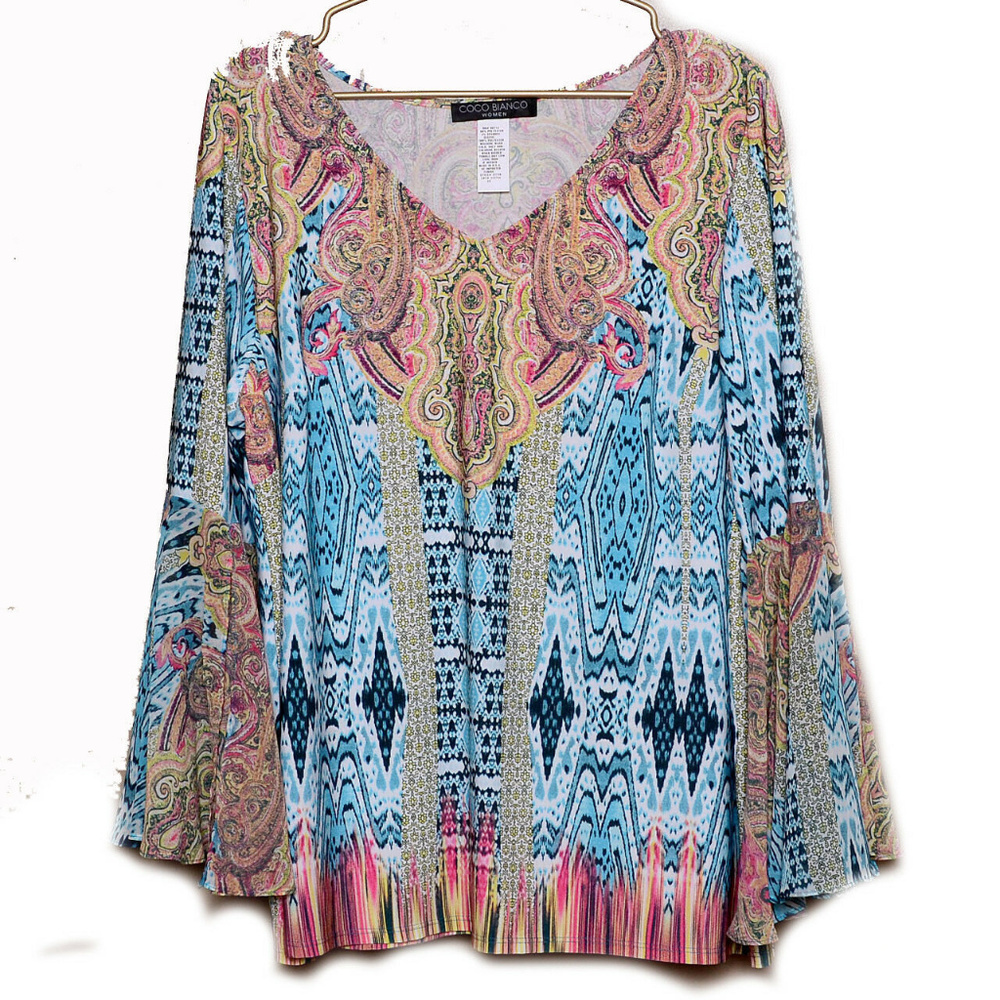 Coco Bianco Size 3x Tunic Top (u23)